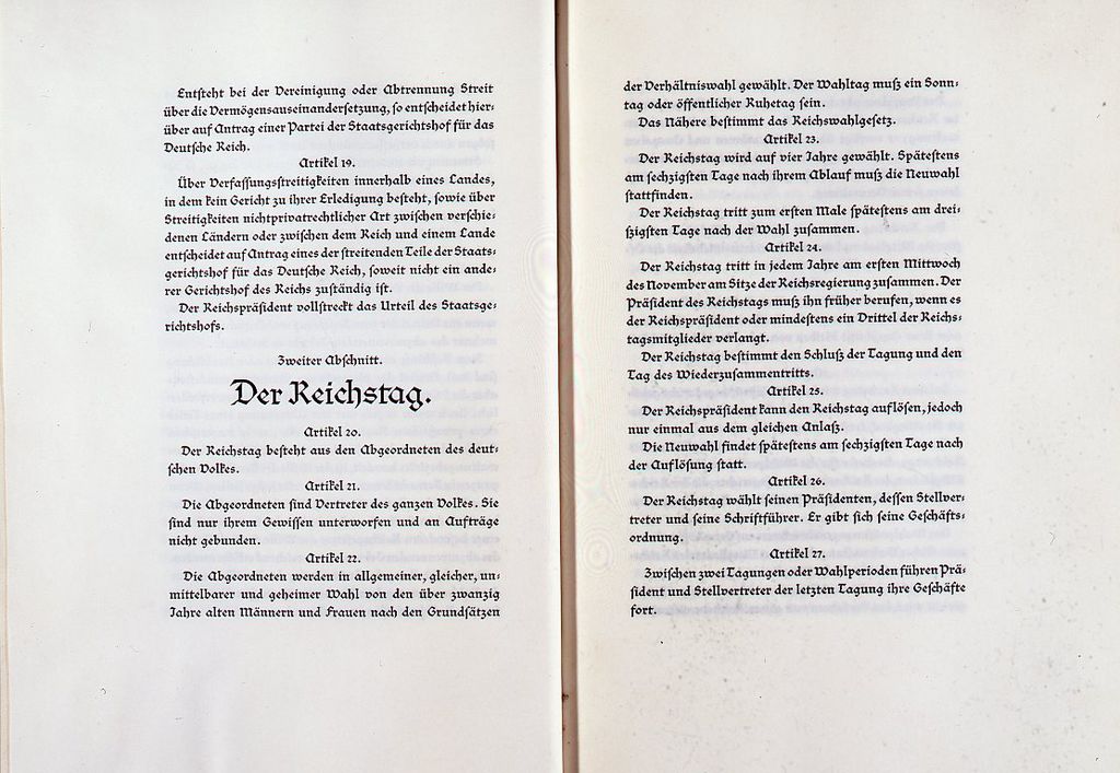 Exponat: Druckschrift: Verfassung des Deutschen Reichs, 1929