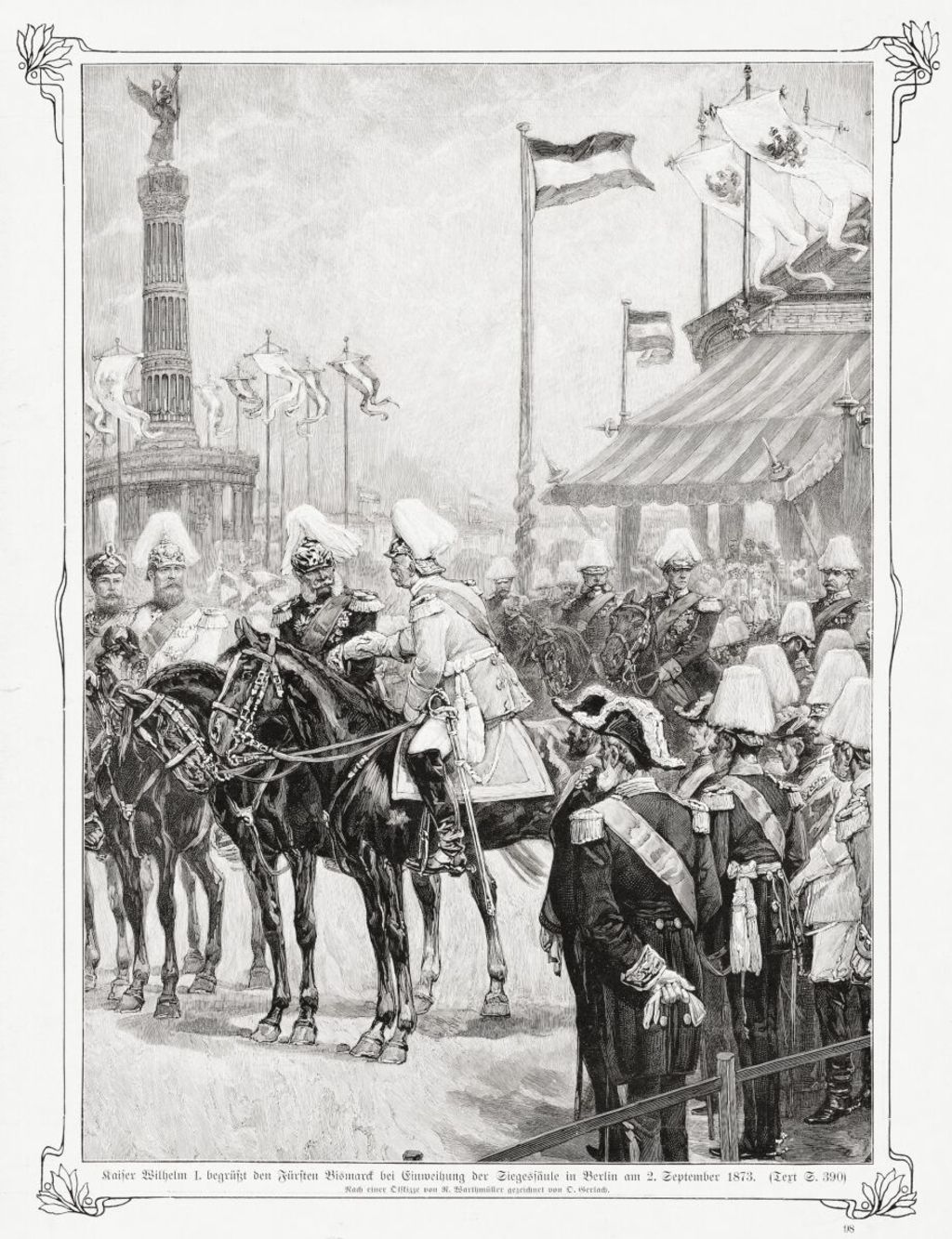 Grafik: Einweihung der Siegessäule in Berlin, 1873