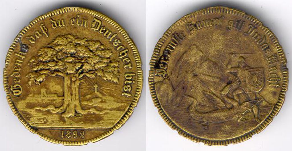Exponat: Medaille: Gedenke, daß du ein Deutscher bist, 1892
