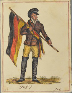 Darstellung eines Revolutionärs von 1848 ("1848") - Folge von vier Blättern