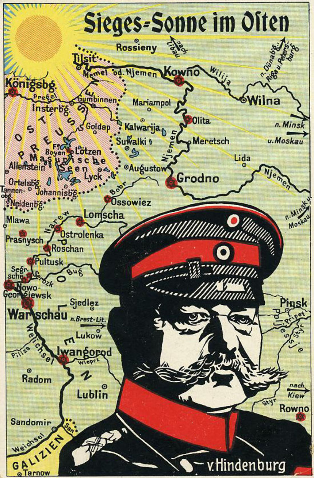 Exponat: Postkarte zum Sieg in Ostpreußen, 1914