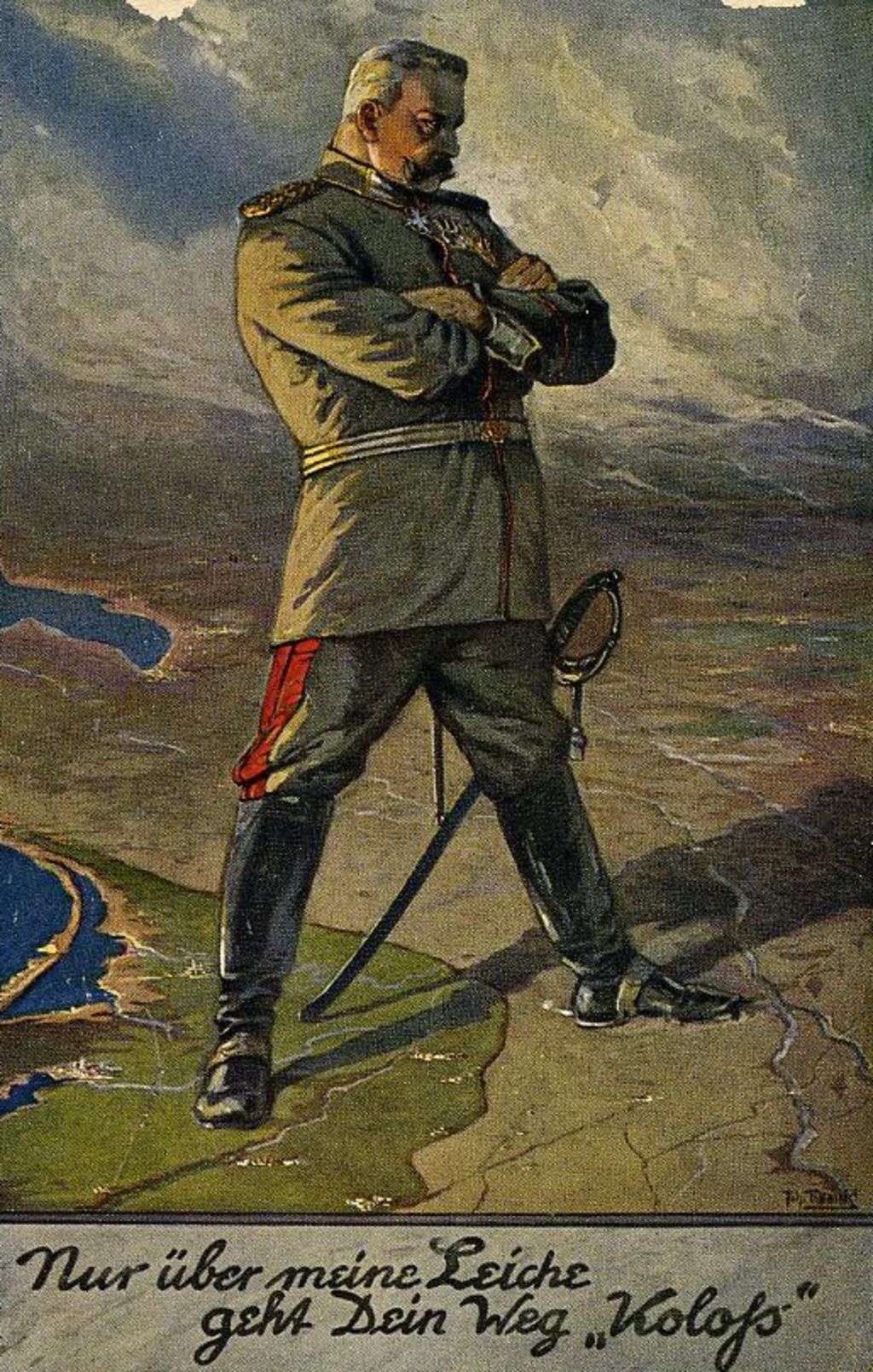 Postkarte: Hindenburg in Ostpreußen, 1914/15