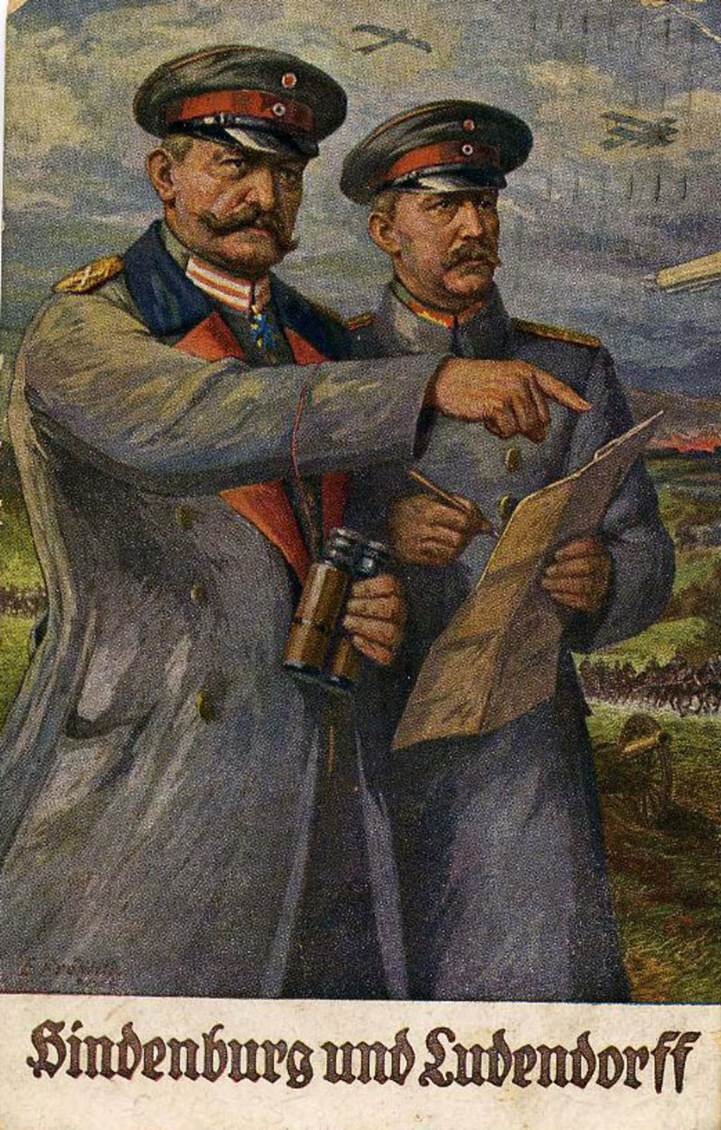 Exponat: Postkarte: Hindenburg und Ludendorff, 1916