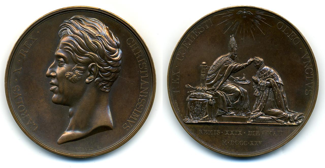 [Medaille auf die Salbung des französischen Königs Karl X. in Reims, 1825]