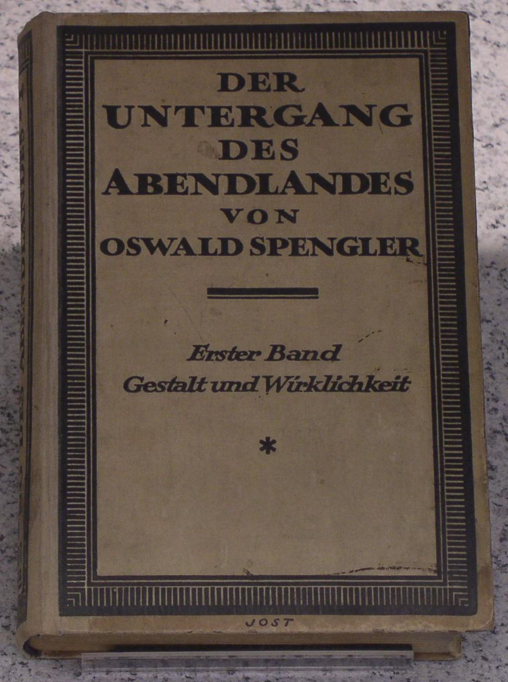 Buch: Oswald Spengler: "Der Untergang des Abendlandes", 1922