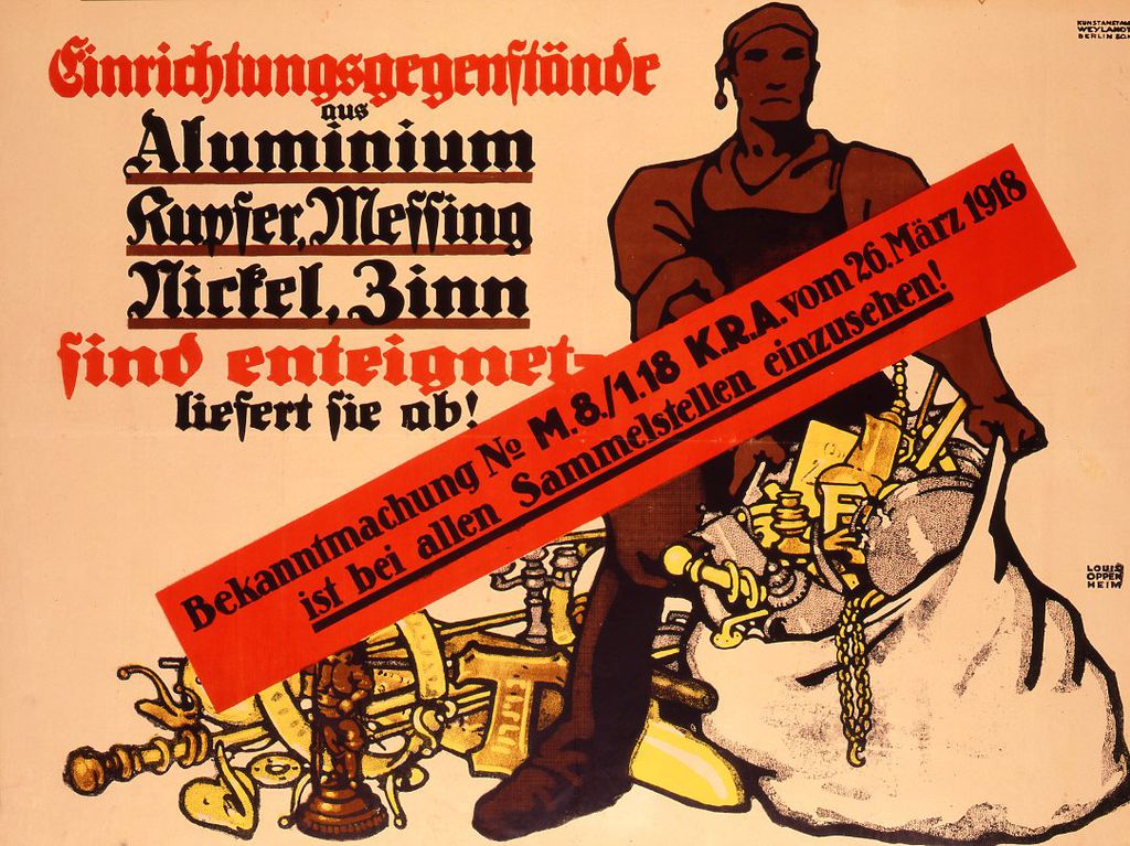 Plakat: Metallspende, 1918