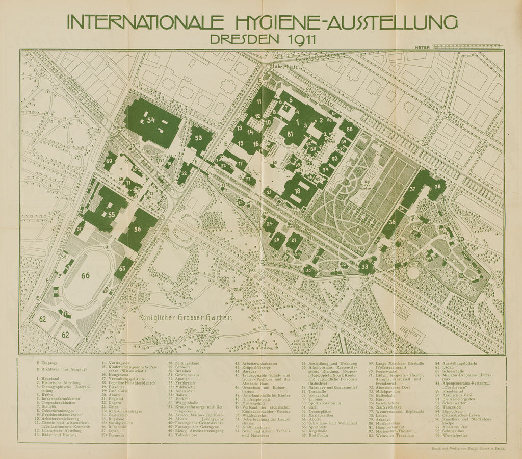 Plan der Internationalen Hygiene-Ausstellung in Dresden 1911