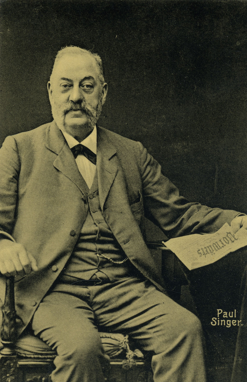 Postkarte: Paul Singer, um 1902