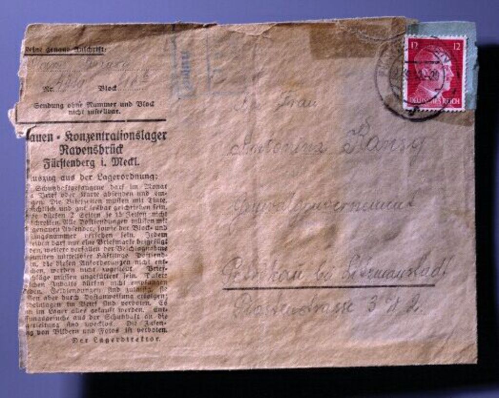 Exponat: Briefumschlag aus dem KZ Ravensbrück, 1942