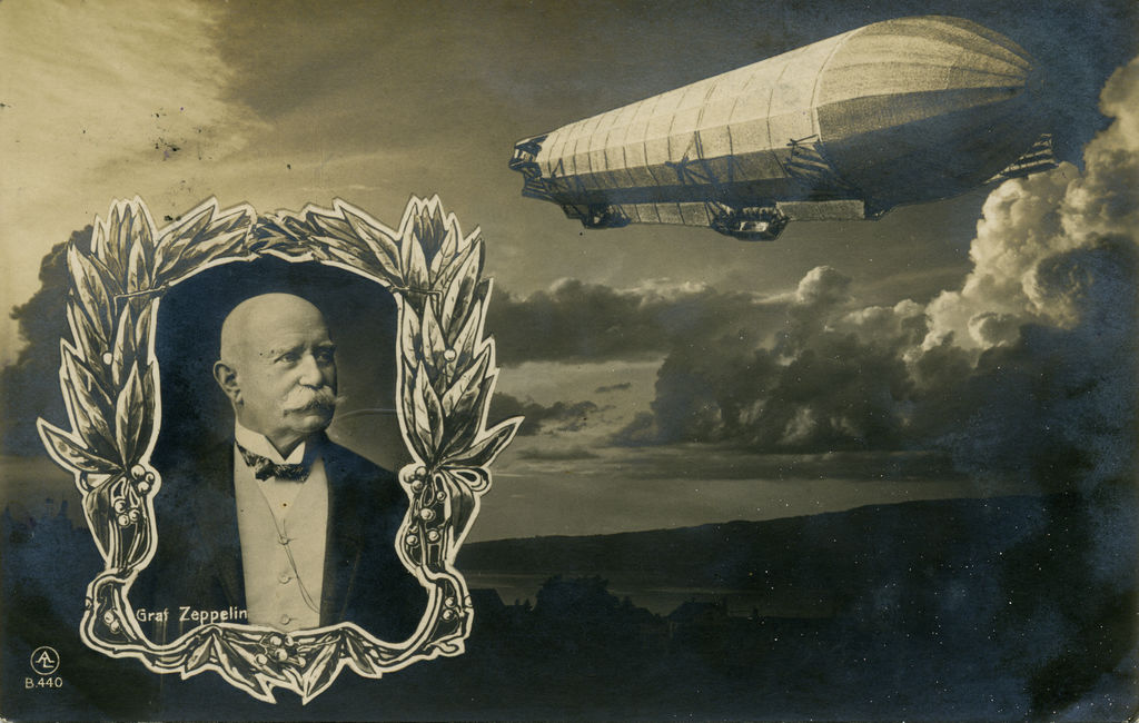 Postkarte: Zeppelin, Ferdinand Graf von, um 1916