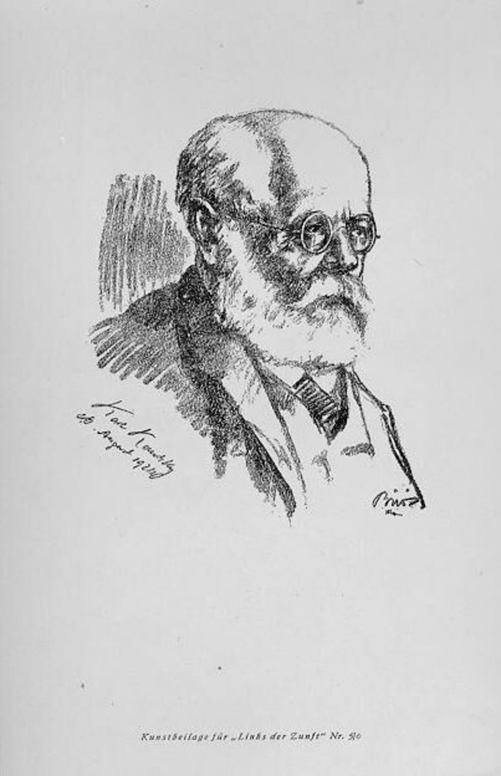 Grafik: Karl Kautsky, 1924