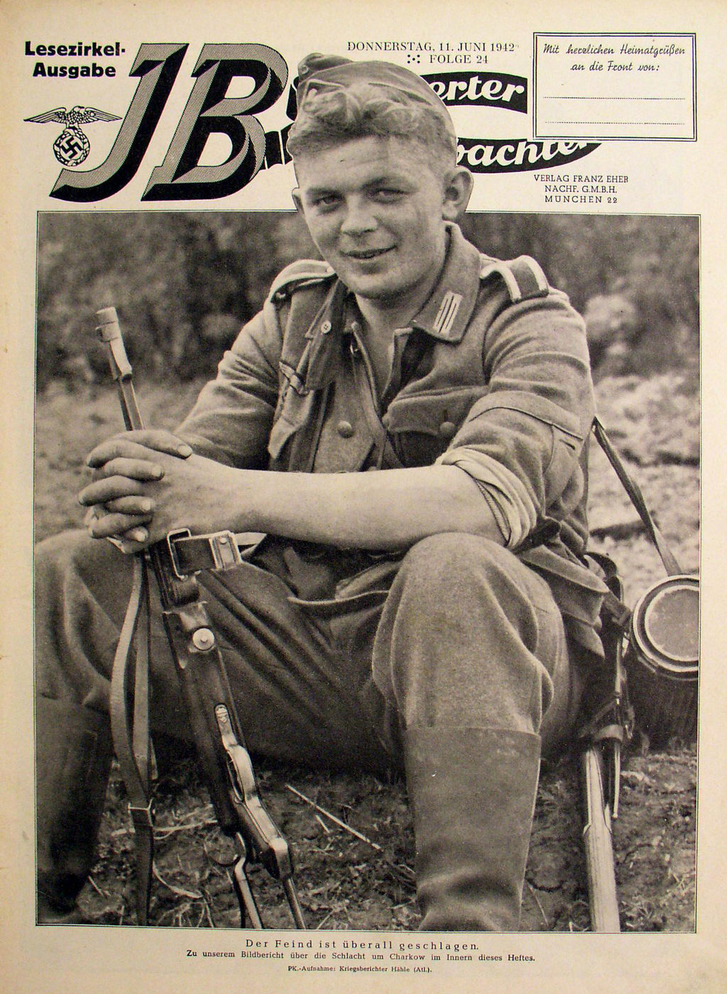 Exponat: Zeitschrift: "Illustrierter Beobachter" zur Schlacht um Charkow, 1942
