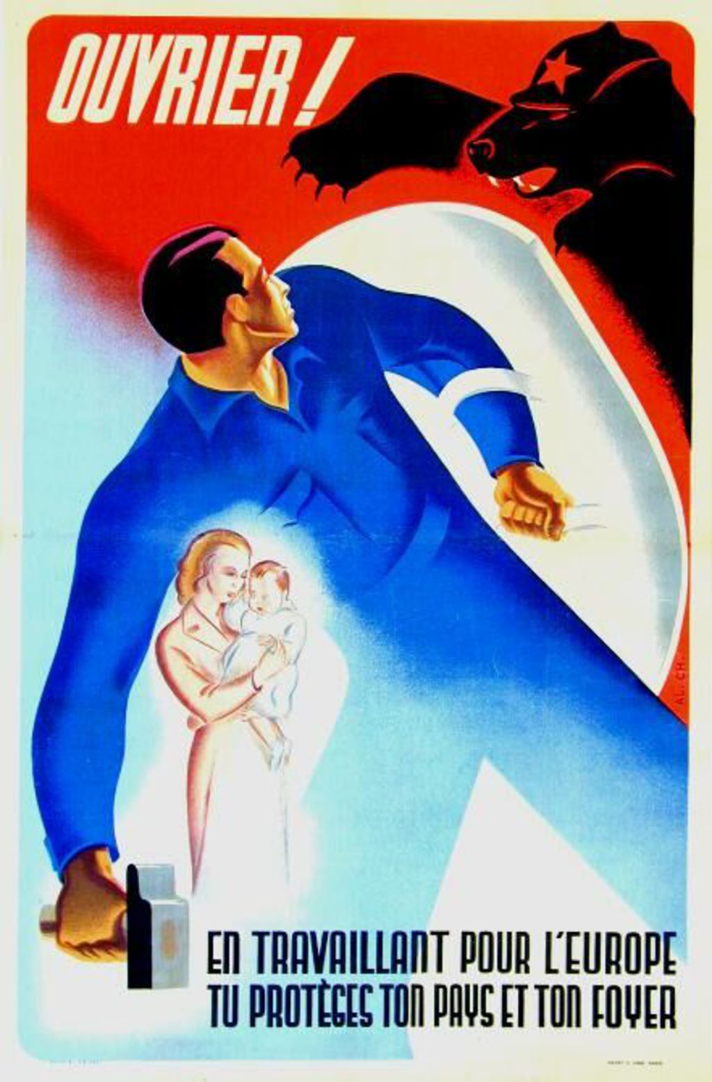 Exponat: Plakat: "Ouvrier", 1943