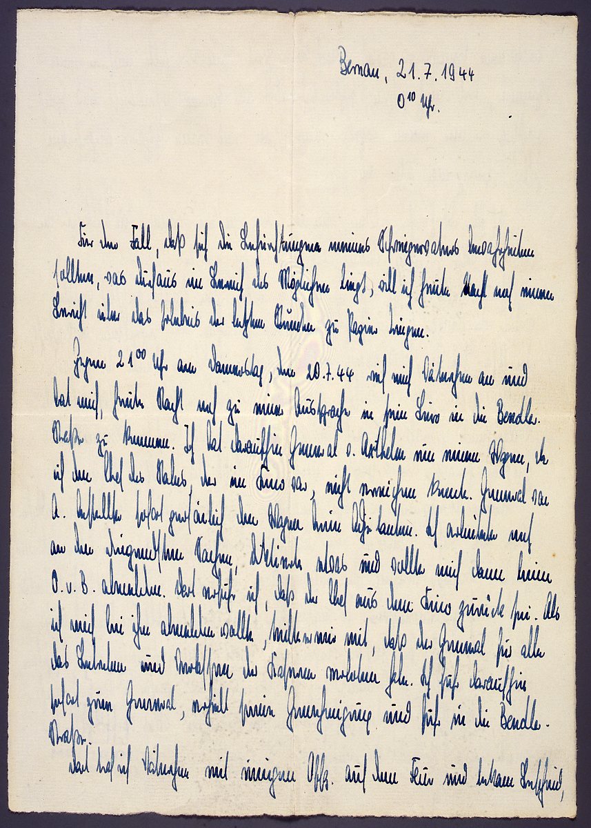 Handschrift: Georgi, Friedrich, 1944