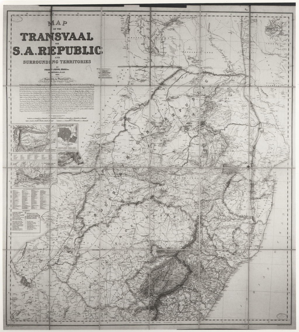 Landkarte: Die Burenrepublik Transvaal, 1889