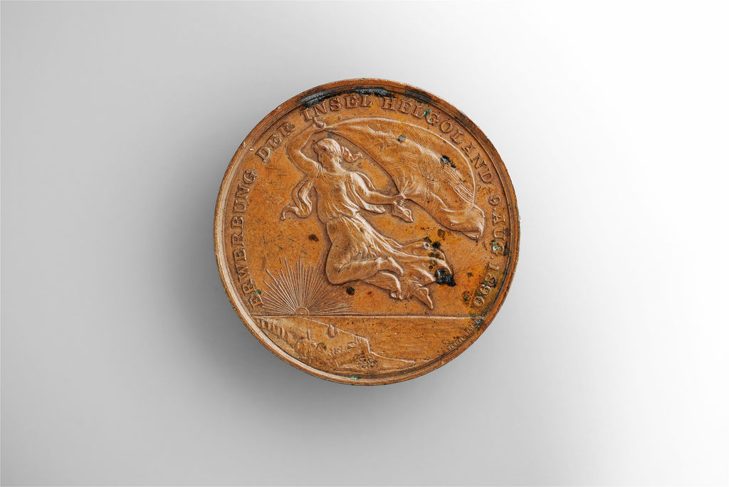 Numismatik: Medaille auf die Erwerbung der Insel Helgoland, 1890