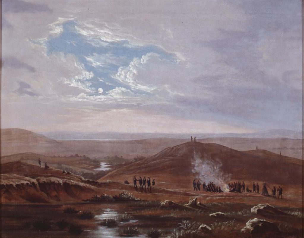 [Gemälde: Ruhe vor der Schlacht bei Idstedt am 24. Juli 1850]