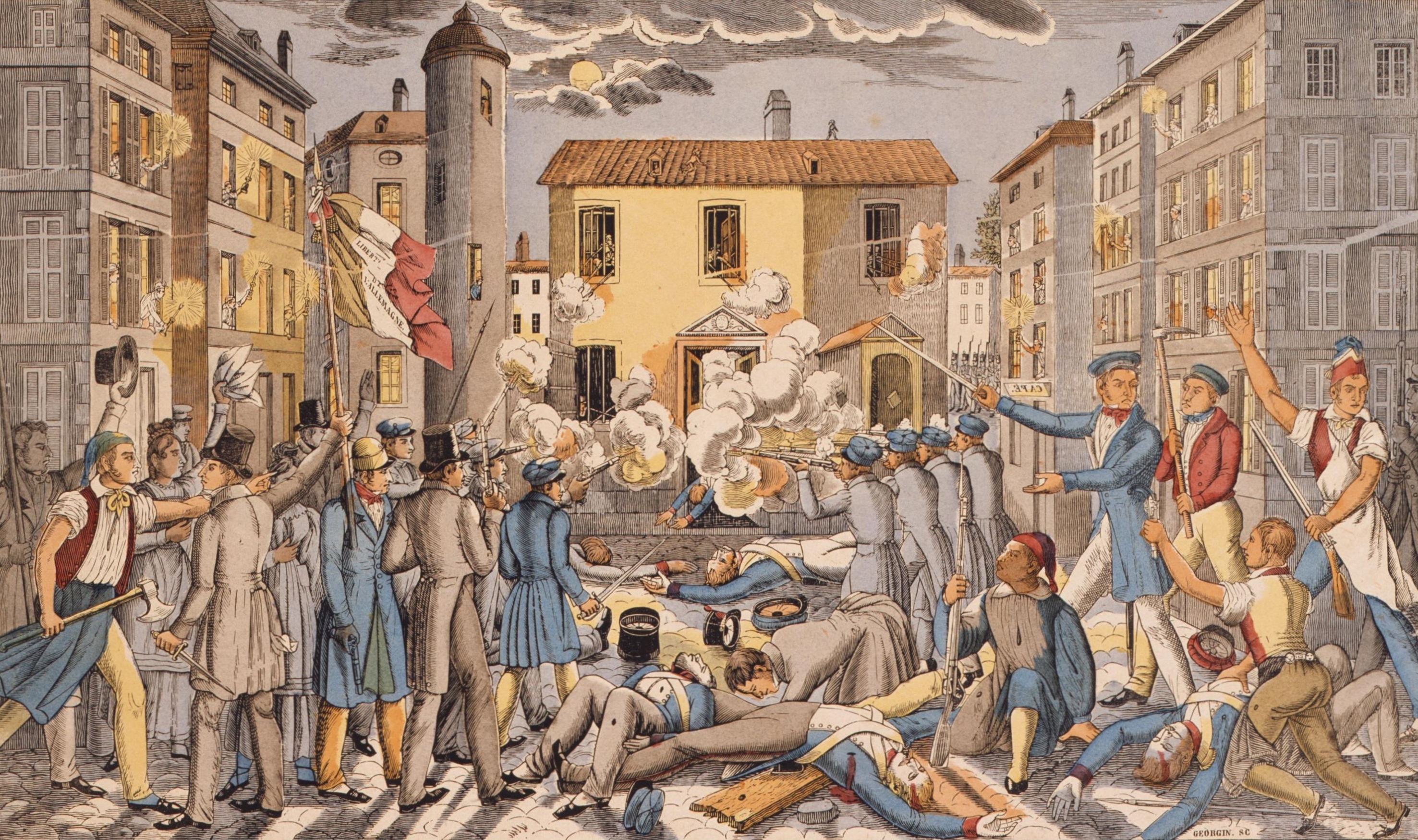 Grafik: Aufstand in Frankfurt 1833