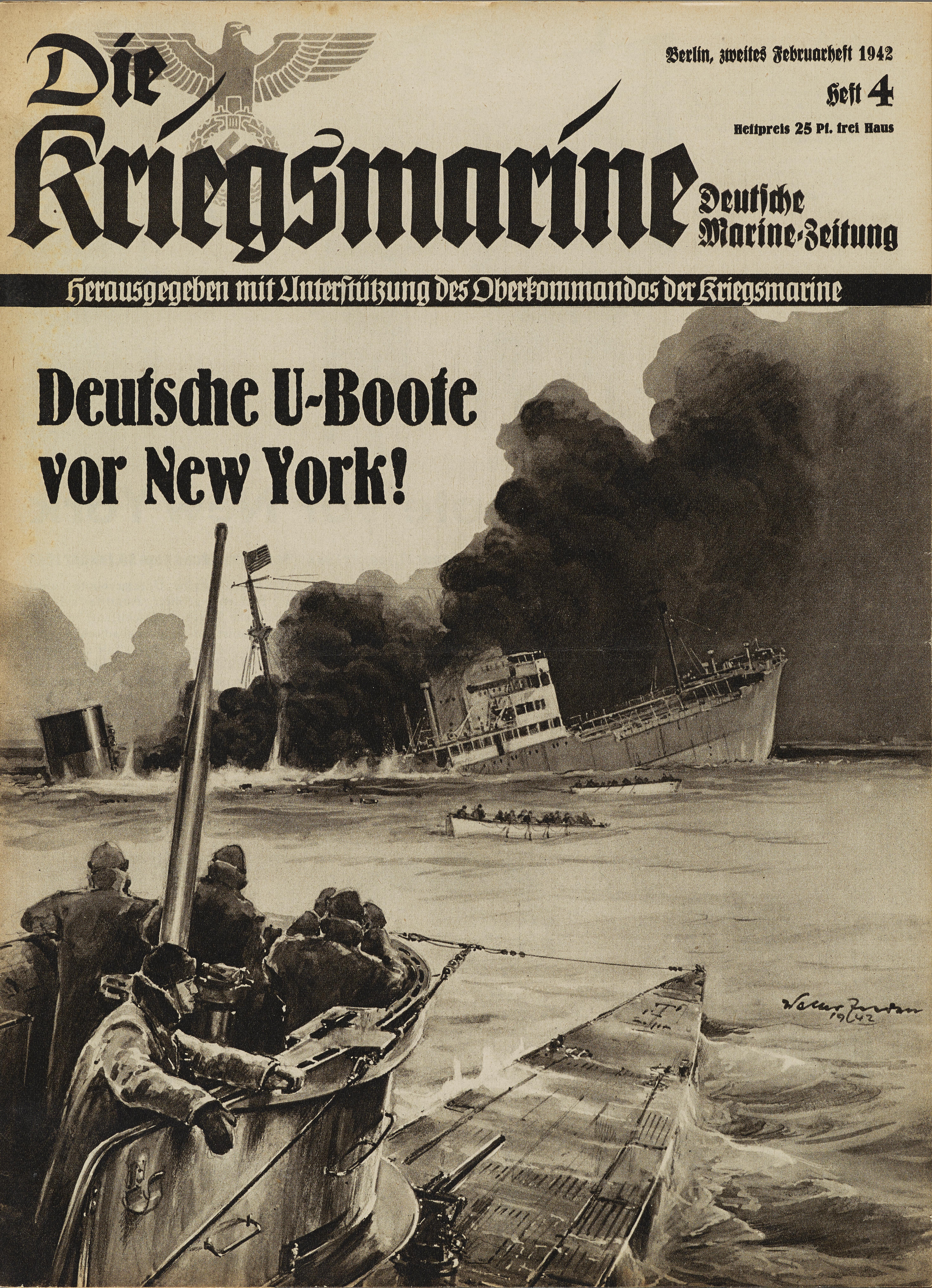 Exponat: Zeitschrift: Die Kriegsmarine, 1942