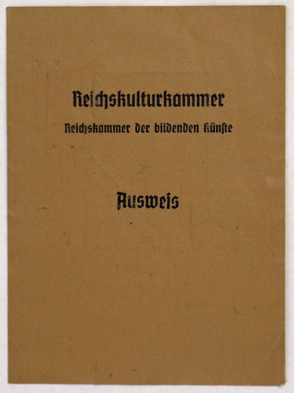 Exponat: Ausweis der Reichskulturkammer, 1937