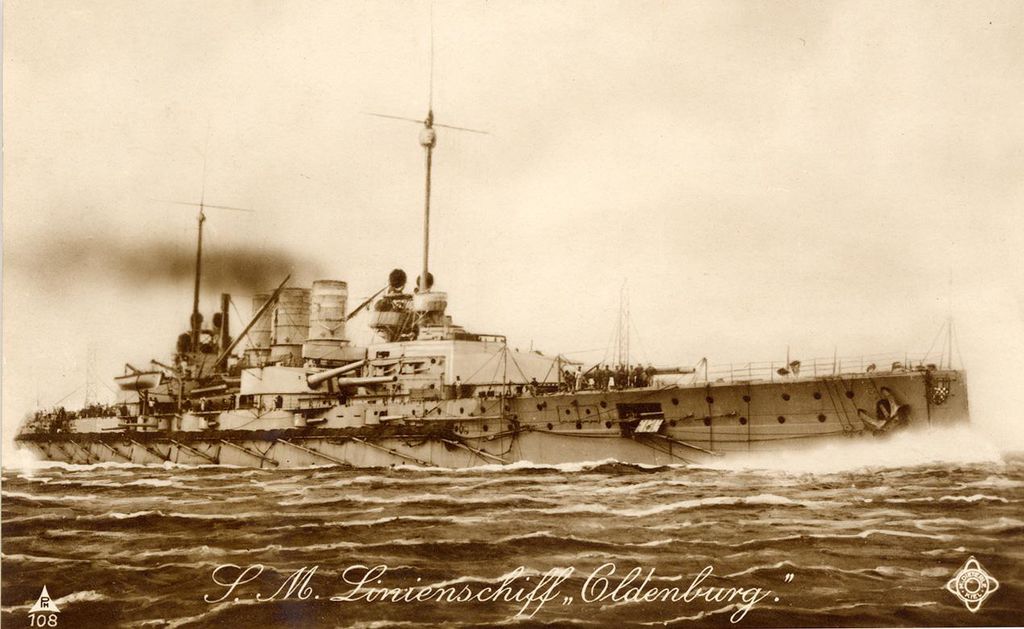 Postkarte: S.M. Linienschiff "Oldenburg", 1913