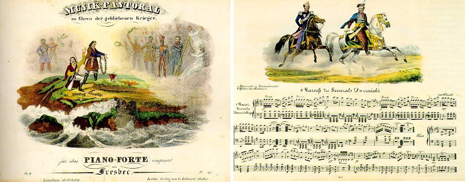 Notenalbum mit Klaviermusikstücken auf die Revolution in Polen 1830/31