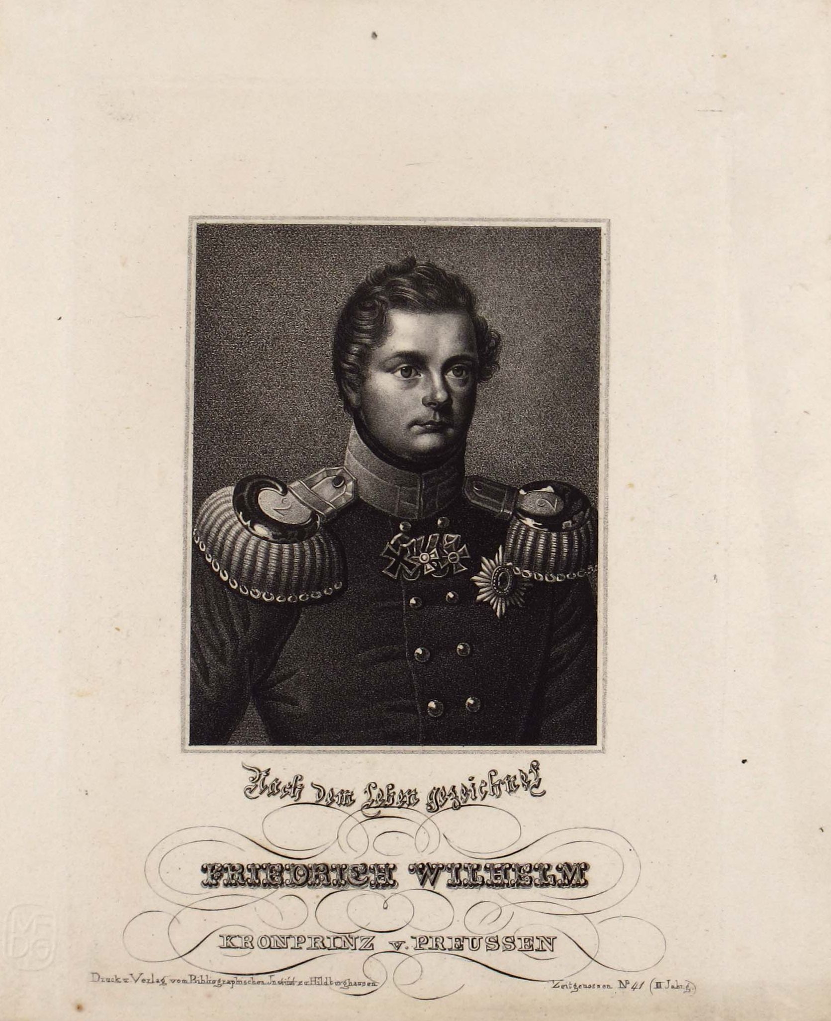 Grafik: Kronprinz Friedrich Wilhelm, um 1815