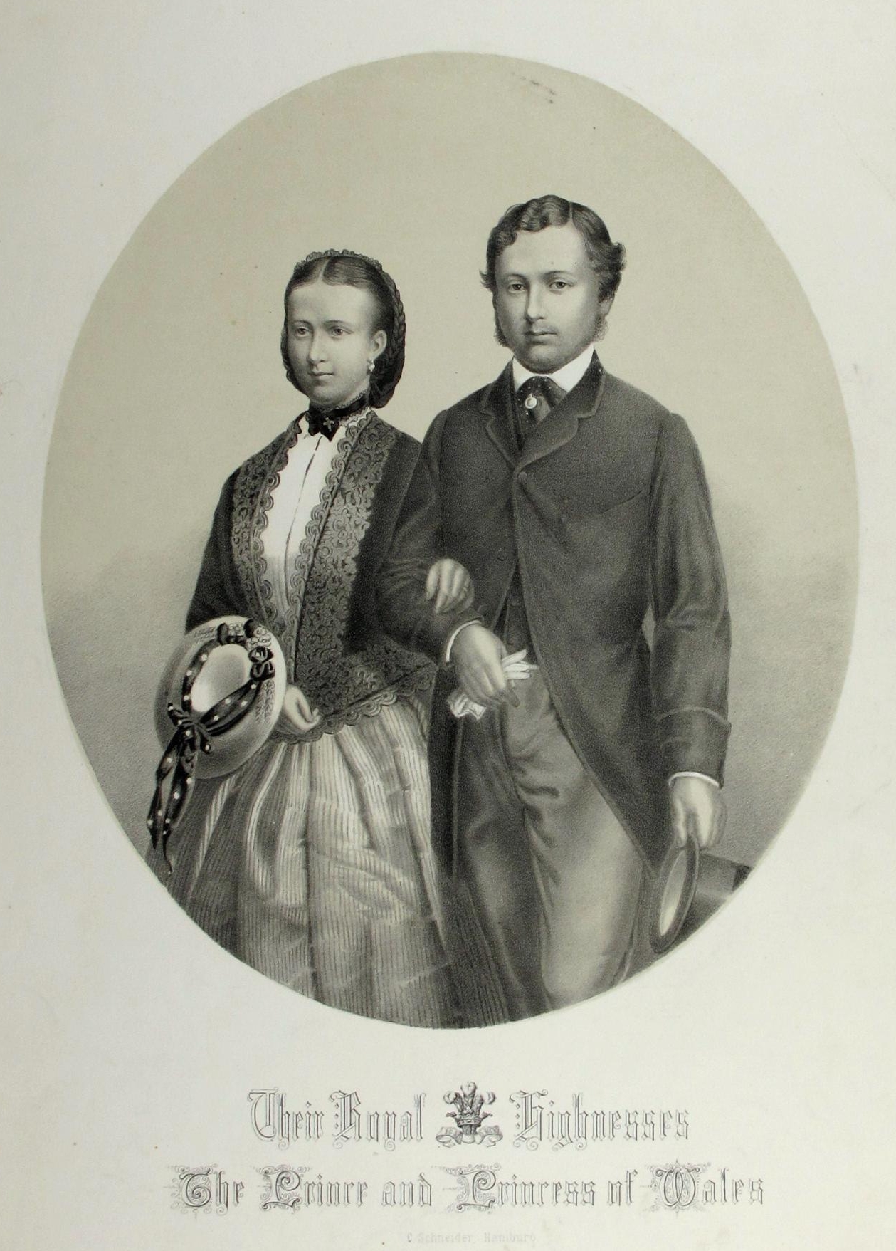 [Porträt des Brautpaars Königin Victoria und Prinz Albert]
