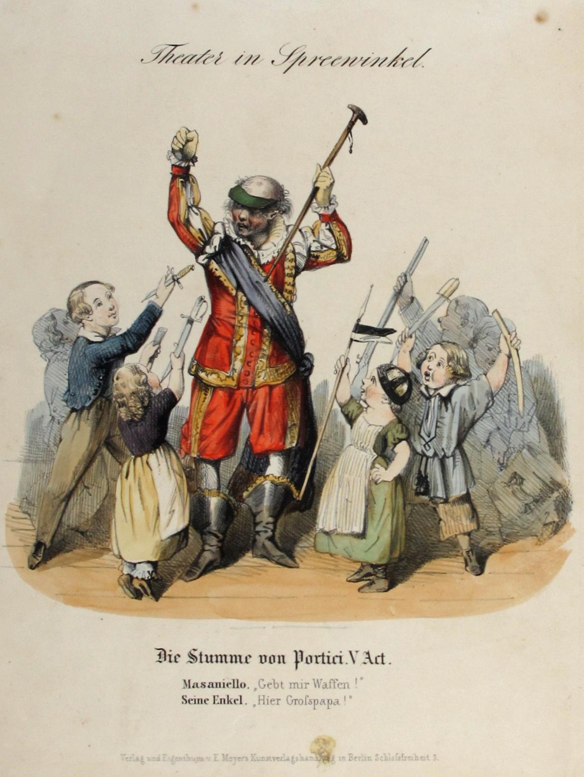 [Karikatur: "Die Stumme von Portici", nach 1828]