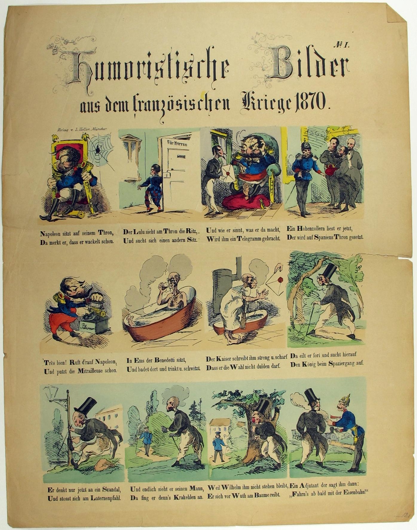 Bilderbogen Emser Depesche, 1870