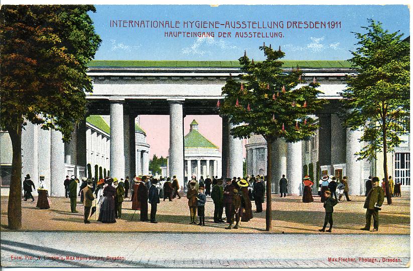 Postkarte Internationale Hygiene-Ausstellung Dresden 1911