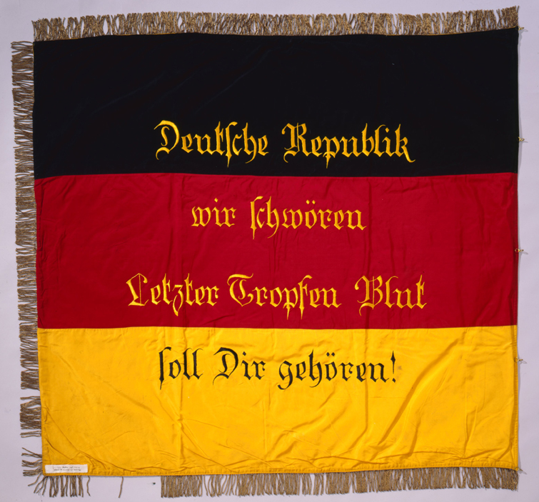 Fahne des Reichsbanners "Schwarz-Rot-Gold", Ortsverein Pollnitz