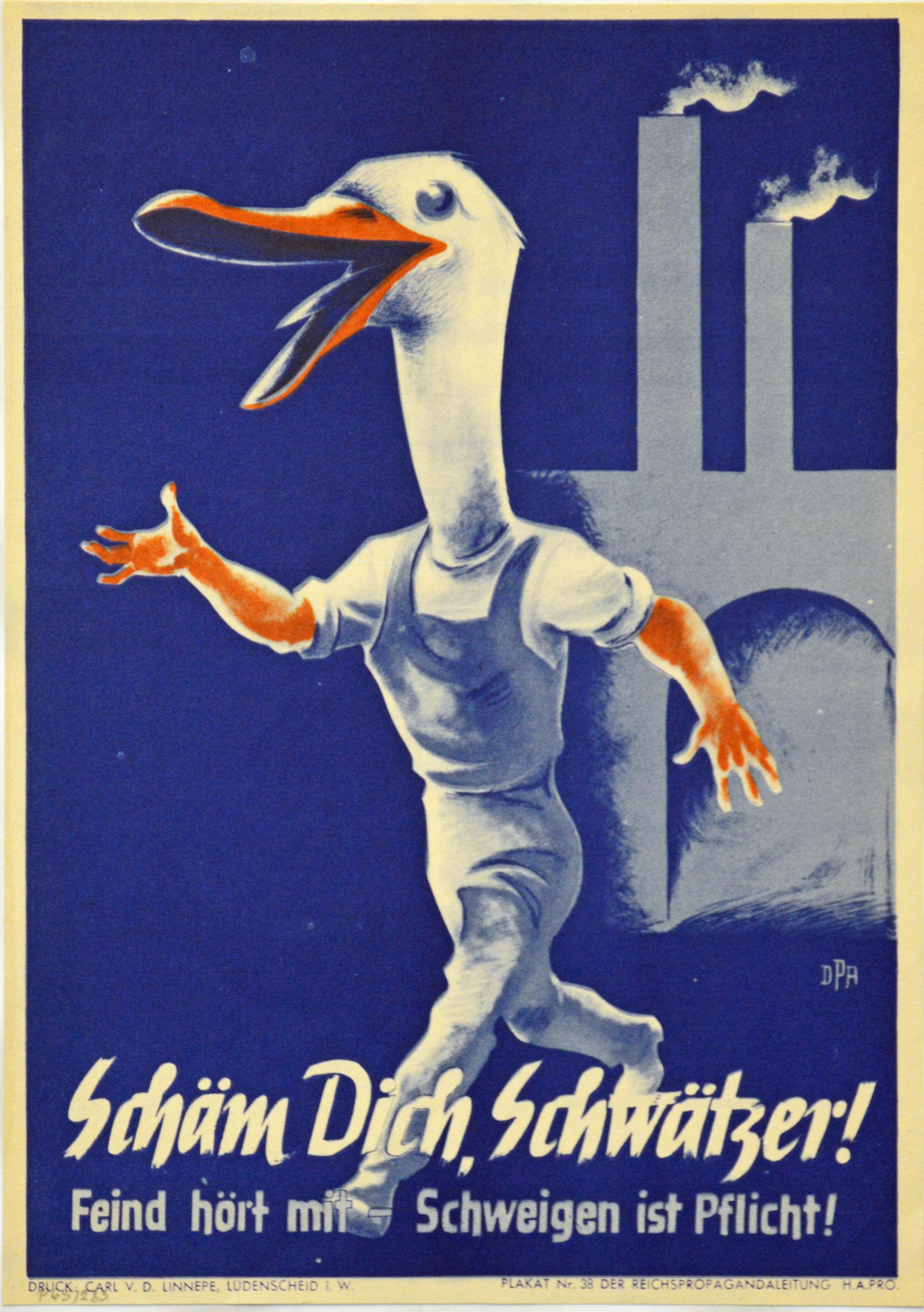 [Plakat der Anti-Spionage-Kampagne "Feind hört mit"]