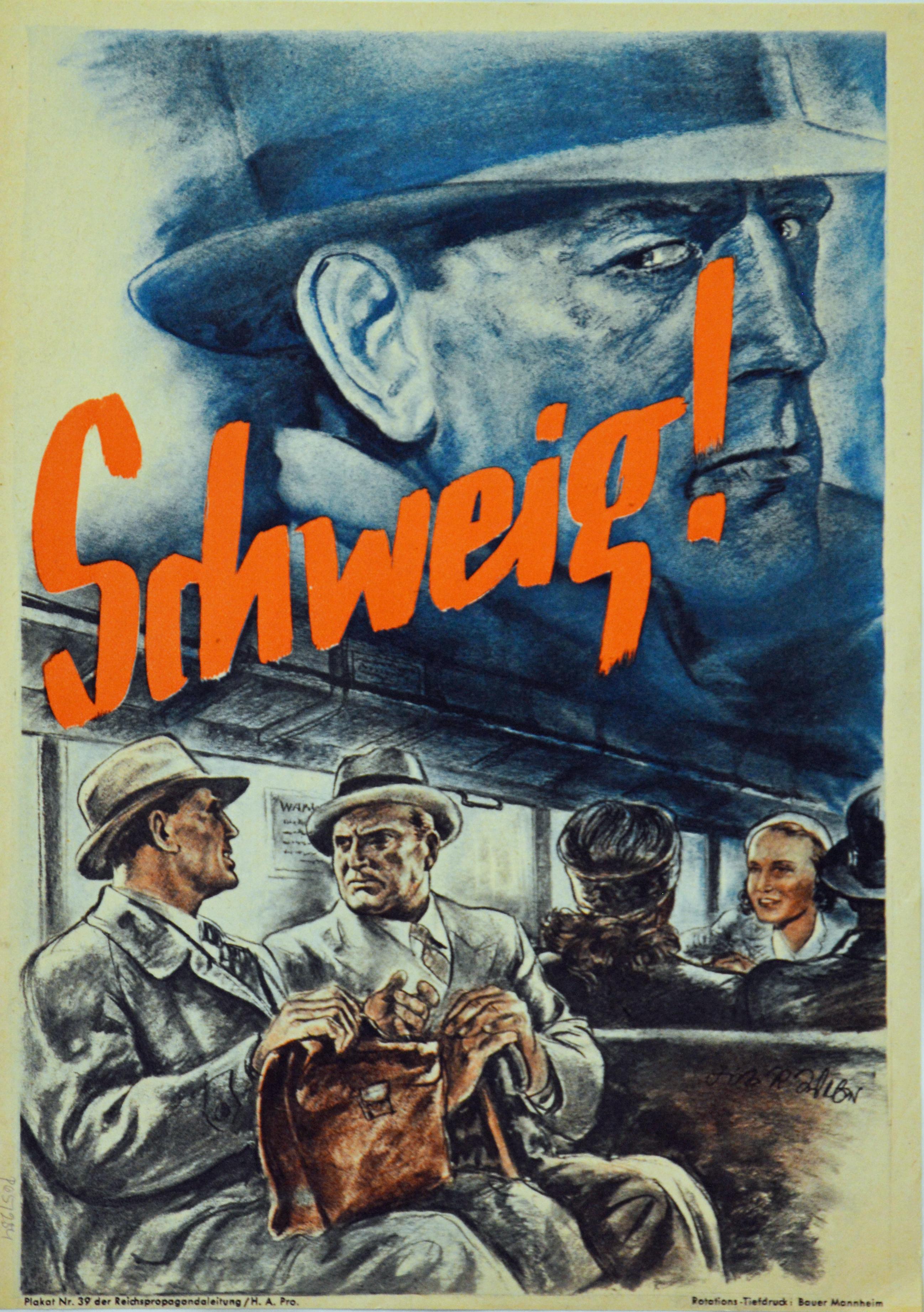 [Plakat: Nationalsozialistische Anti-Spionage-Propaganda, um 1943]