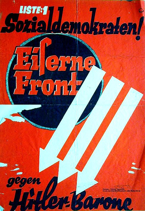 Wahlplakat der Eisernen Front zur Reichstagswahl am 31.7.1932