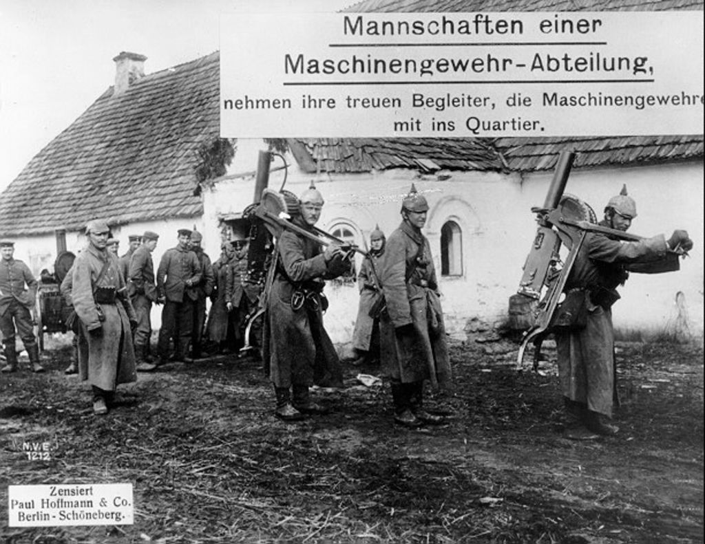 Foto: Mannschaft einer MG-Abteilung, um 1914