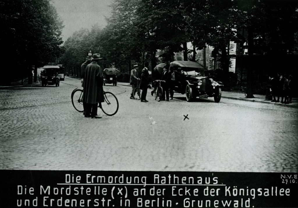 Foto: Die Berliner Königsallee, wo Walter Rathenau ermordet wurde, 1922