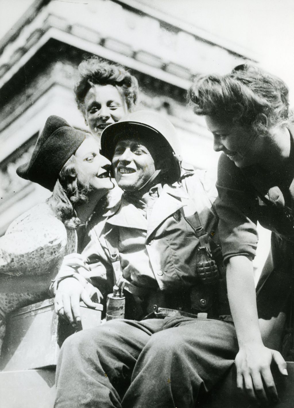 Foto: Begrüßung der alliierten Truppen, 1944