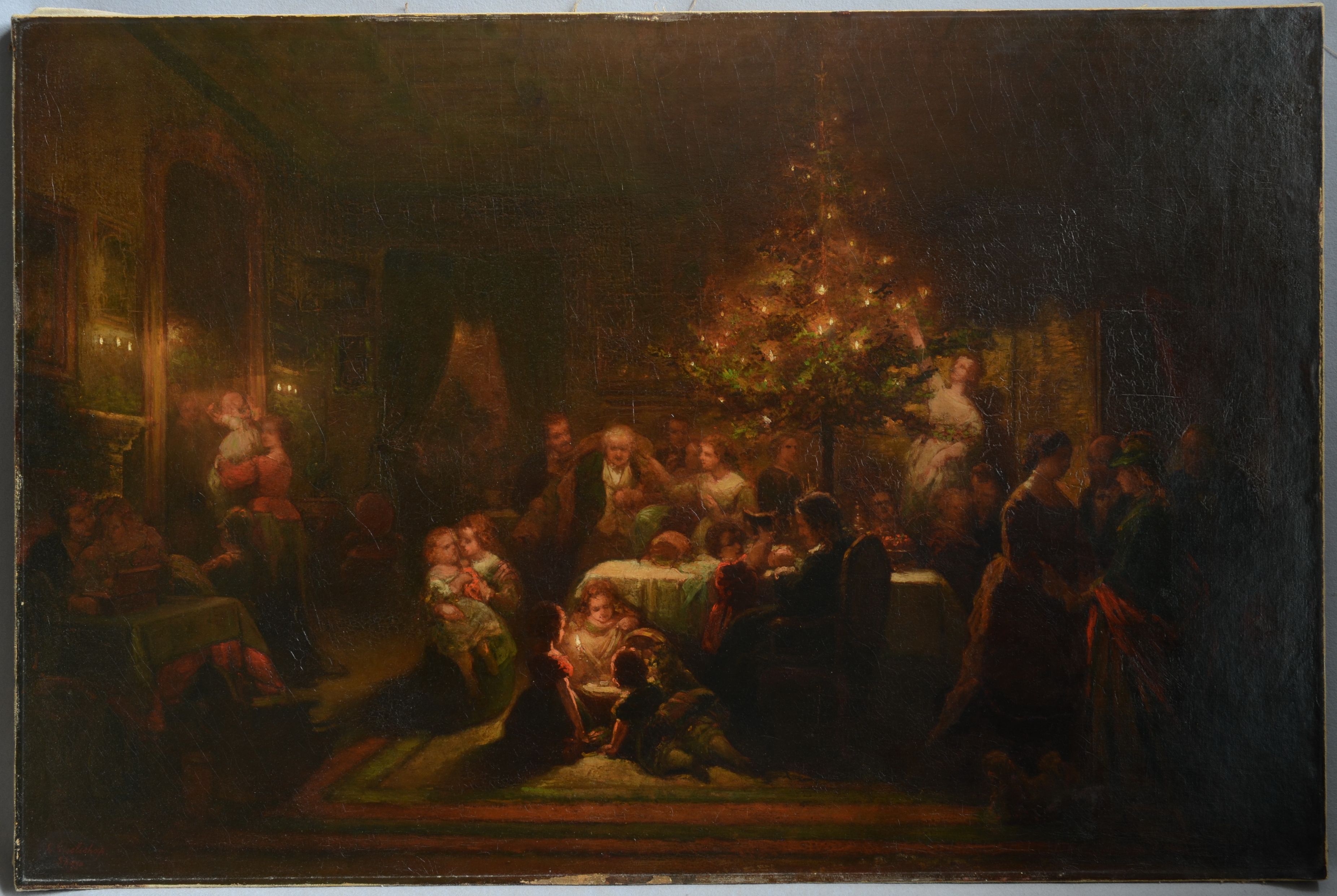 Gemälde: Eduard Geselschap, Weihnachtsfest, 1855/1860