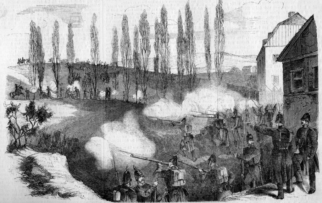Grafik: Gefecht bei Bronnzell, 8. November 1850