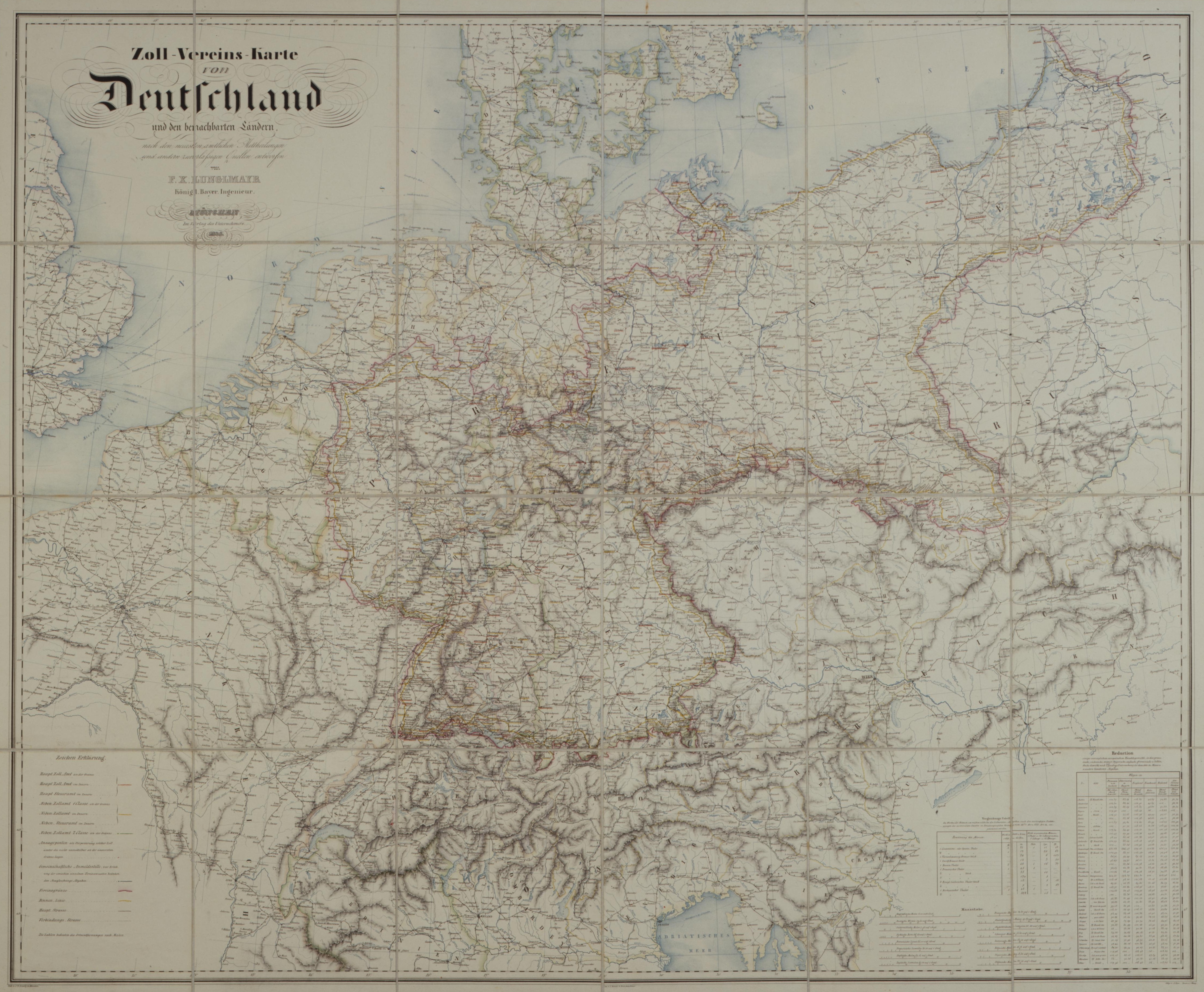 [Karte des Deutschen Zollvereins, 1836]