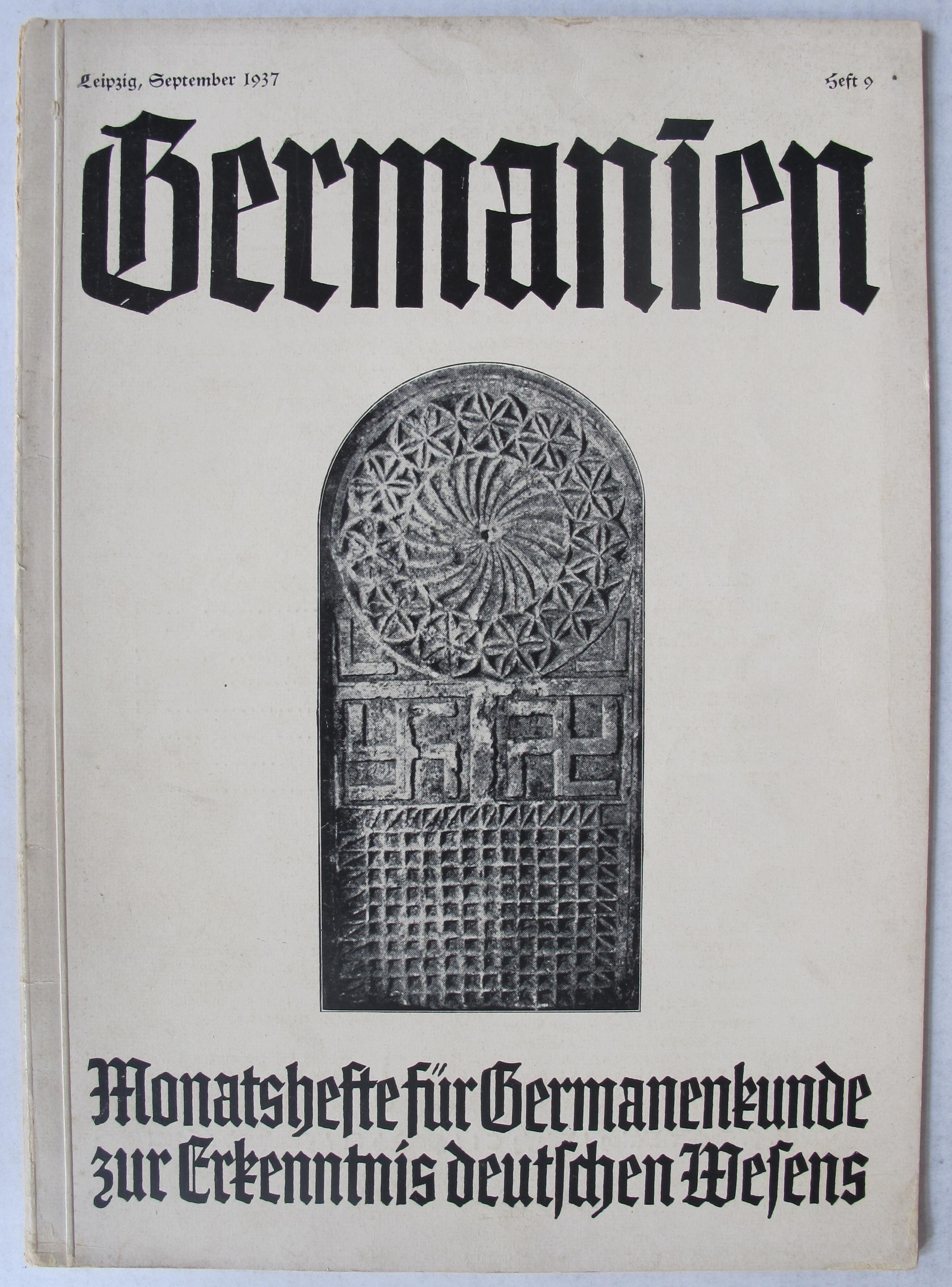 Exponat: Zeitschrift: Germanien, 1937