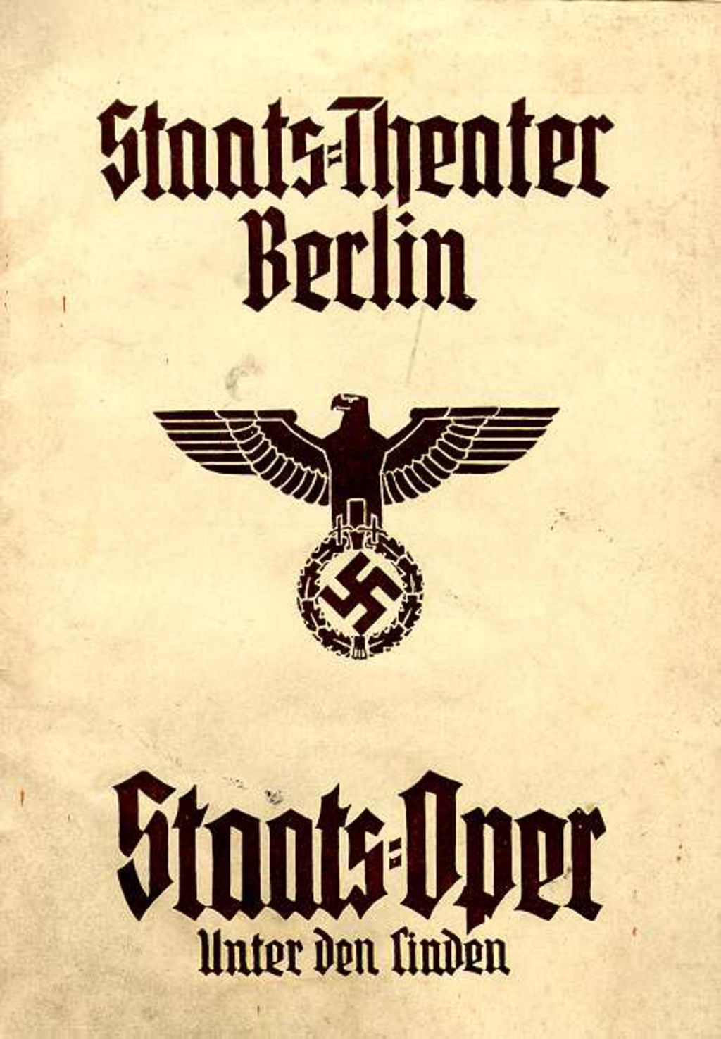 Exponat: Druckschrift: Programmheft der Berliner Staatsoper, 1936