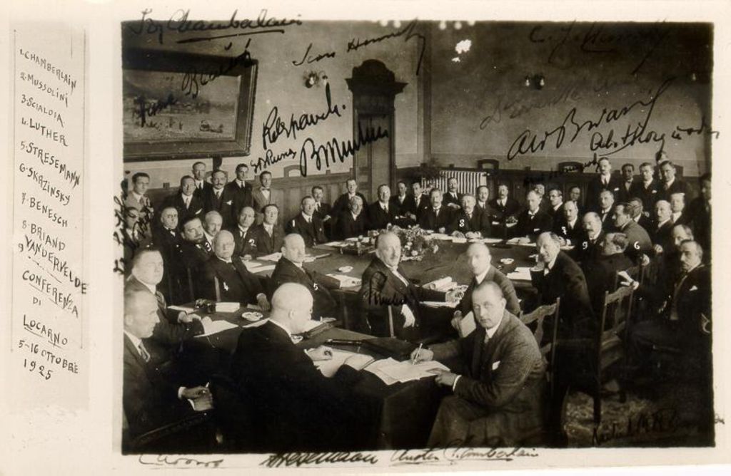 Exponat: Postkarte: Locarno-Konferenz, 1925