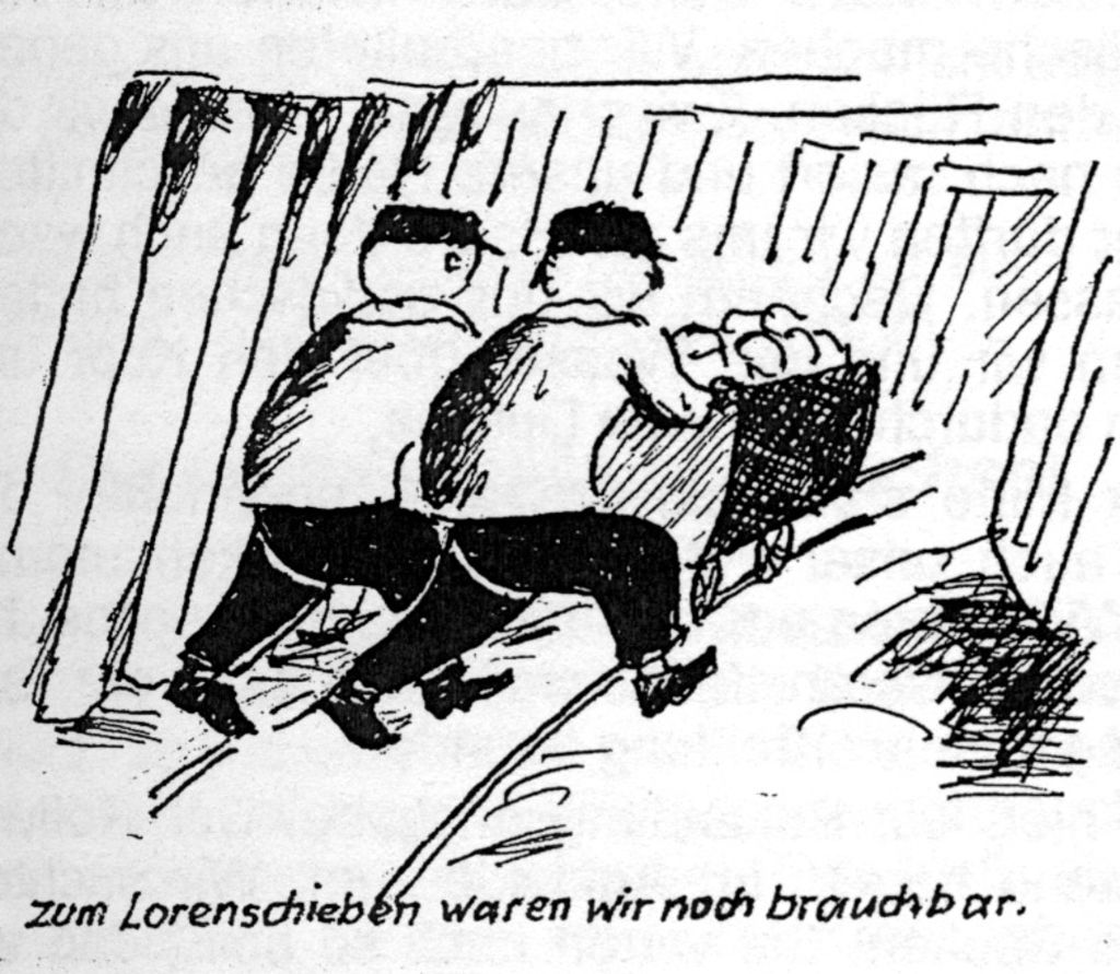 Zeichnung: Kriegsgefangenenlager Borowitschi