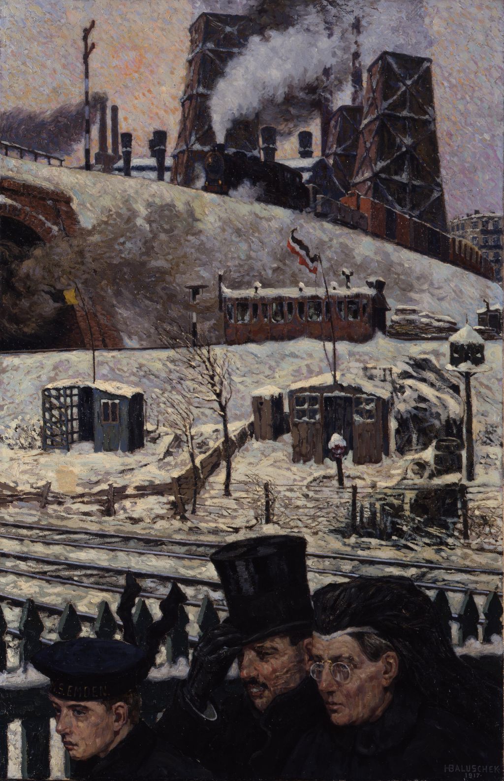 Gemälde: Baluschek, Hans "Kriegswinter", 1917