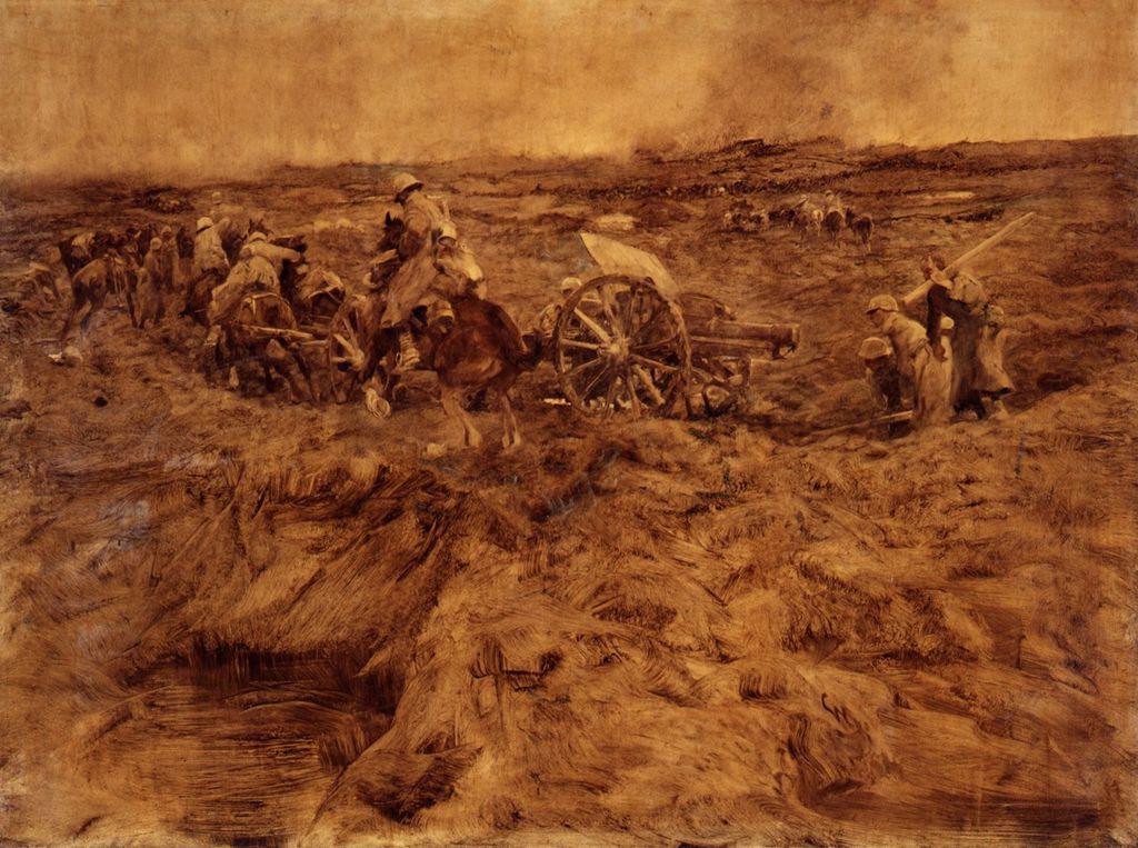 Gemälde: Schreuer, Wilhelm von "Am Kemmel, Schlacht in Flandern (15.-29. April 1918), 1918"