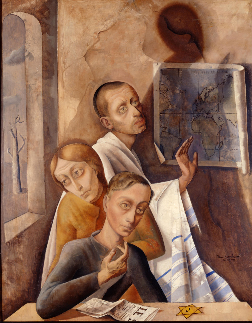 Felix Nussbaum, "Selbstporträt im Versteck", 1944