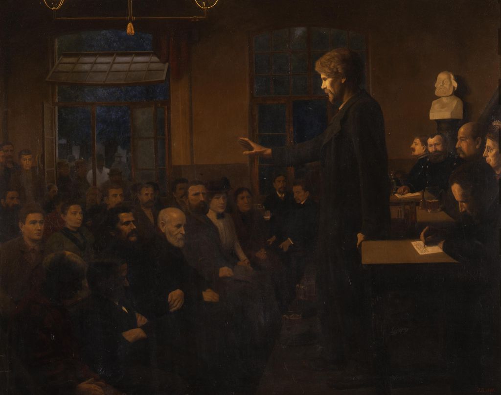 [Gemälde: Birkholm, Jens "Evangelium der Armut", 1900]