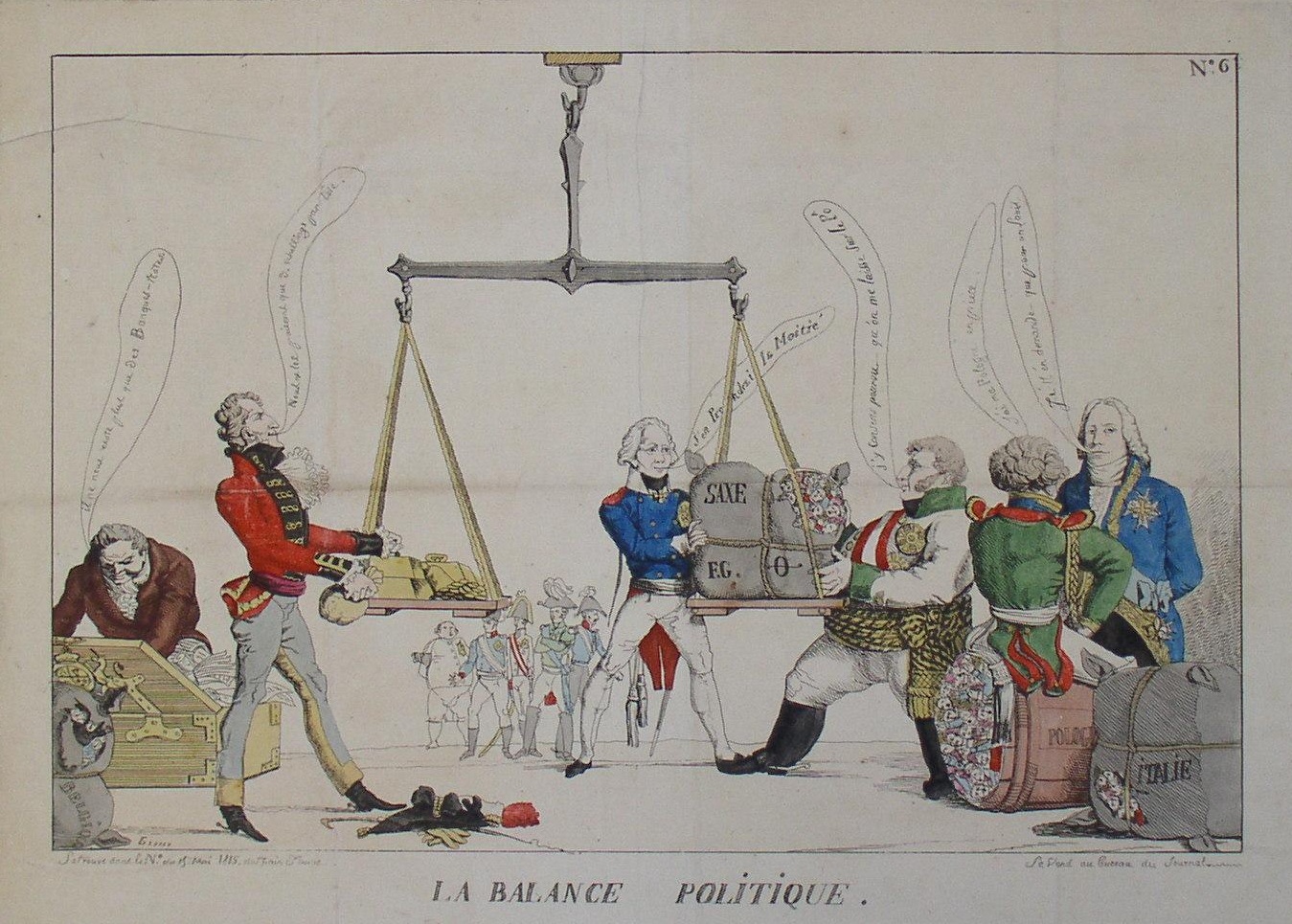 Grafik: La Balance Politique, 1815